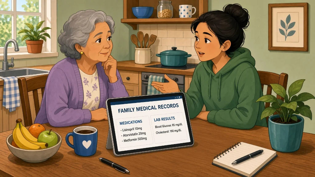 Two family members reading together